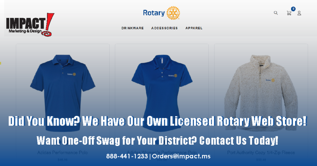 Impact Marketing & Design Rotary Web Store Homepage